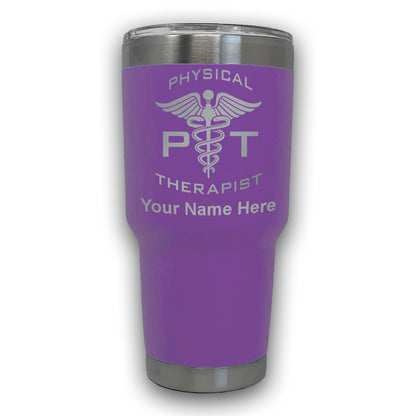 LaserGram 30oz Tumbler Mug, PT Physical Therapist, Personalized Engraving Included