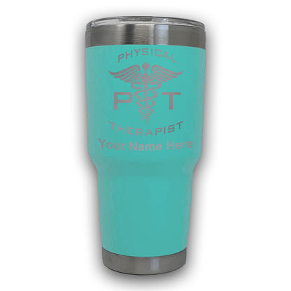 LaserGram 30oz Tumbler Mug, PT Physical Therapist, Personalized Engraving Included