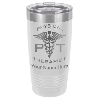 20oz Vacuum Insulated Tumbler Mug, PT Physical Therapist, Personalized Engraving Included