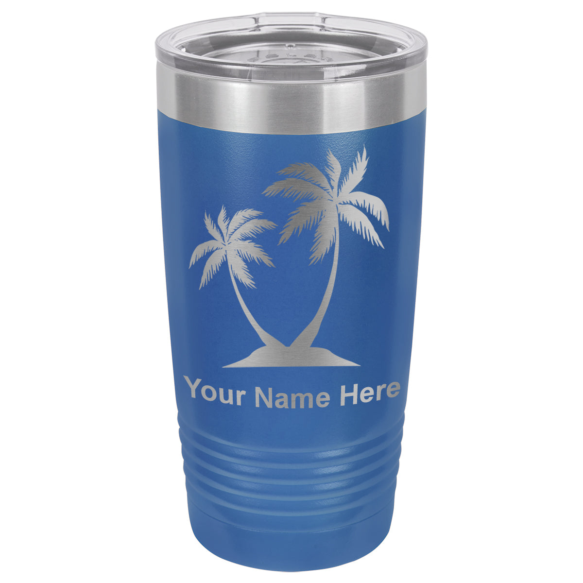 20oz Vacuum Insulated Tumbler Mug, Palm Trees, Personalized Engraving Included