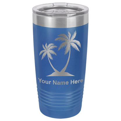 20oz Vacuum Insulated Tumbler Mug, Palm Trees, Personalized Engraving Included