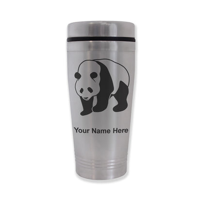 Commuter Travel Mug, Panda Bear, Personalized Engraving Included
