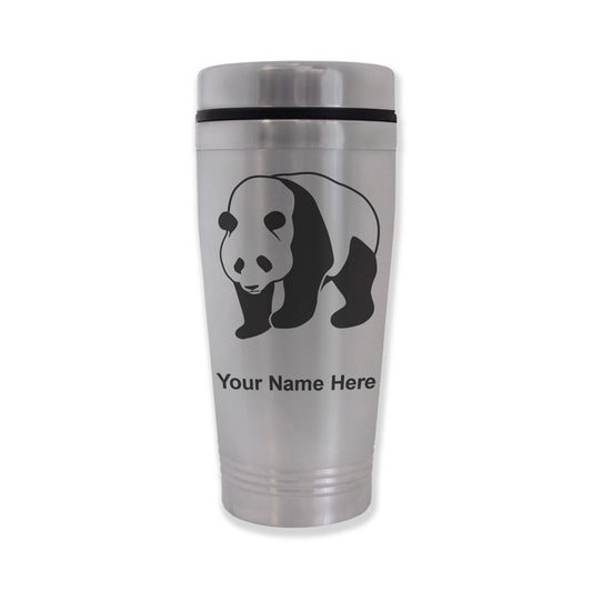 Commuter Travel Mug, Panda Bear, Personalized Engraving Included