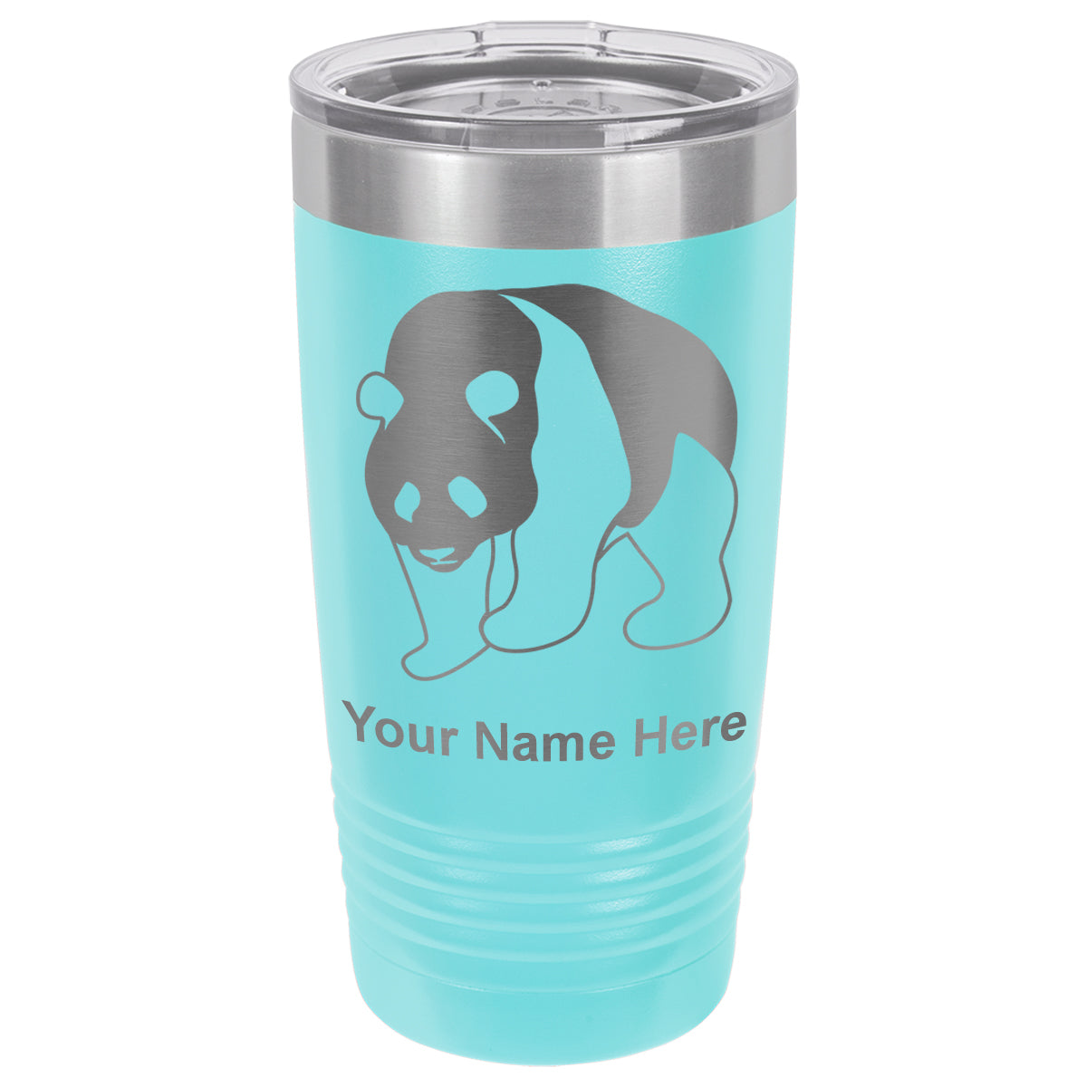 20oz Vacuum Insulated Tumbler Mug, Panda Bear, Personalized Engraving Included
