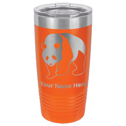 20oz Vacuum Insulated Tumbler Mug, Panda Bear, Personalized Engraving Included