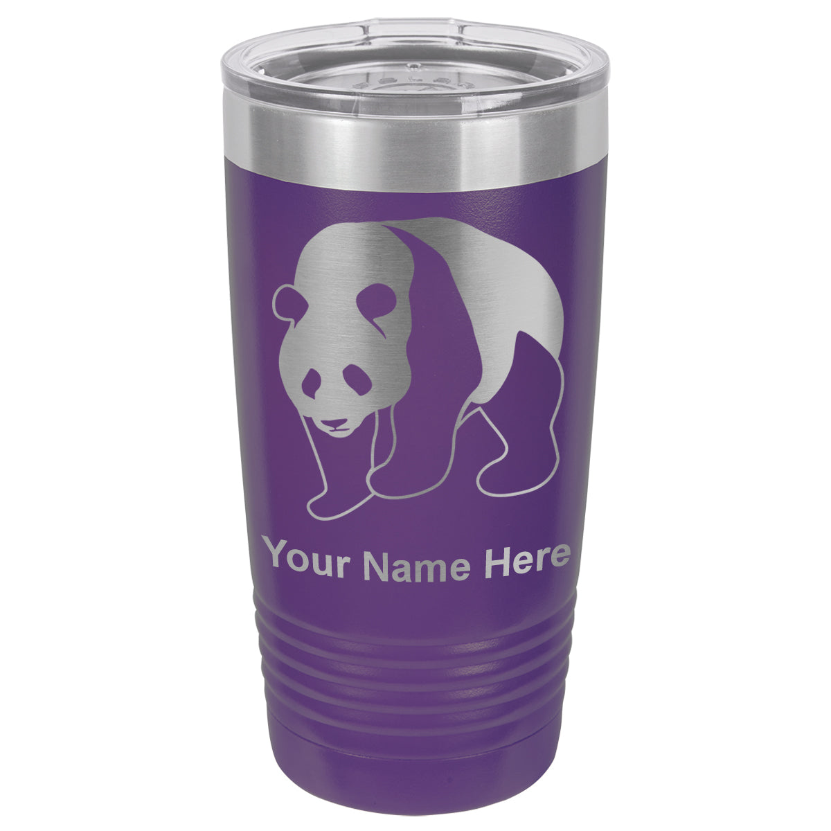 20oz Vacuum Insulated Tumbler Mug, Panda Bear, Personalized Engraving Included