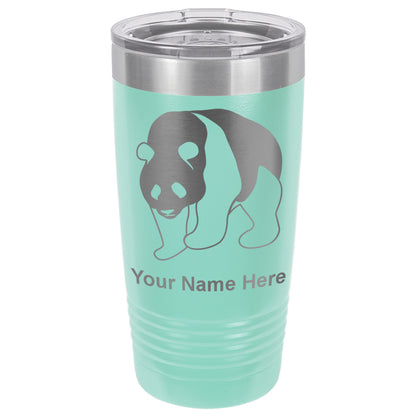 20oz Vacuum Insulated Tumbler Mug, Panda Bear, Personalized Engraving Included