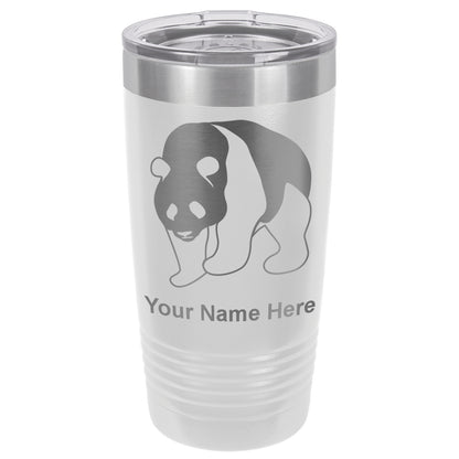 20oz Vacuum Insulated Tumbler Mug, Panda Bear, Personalized Engraving Included