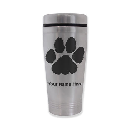 Commuter Travel Mug, Paw Print, Personalized Engraving Included