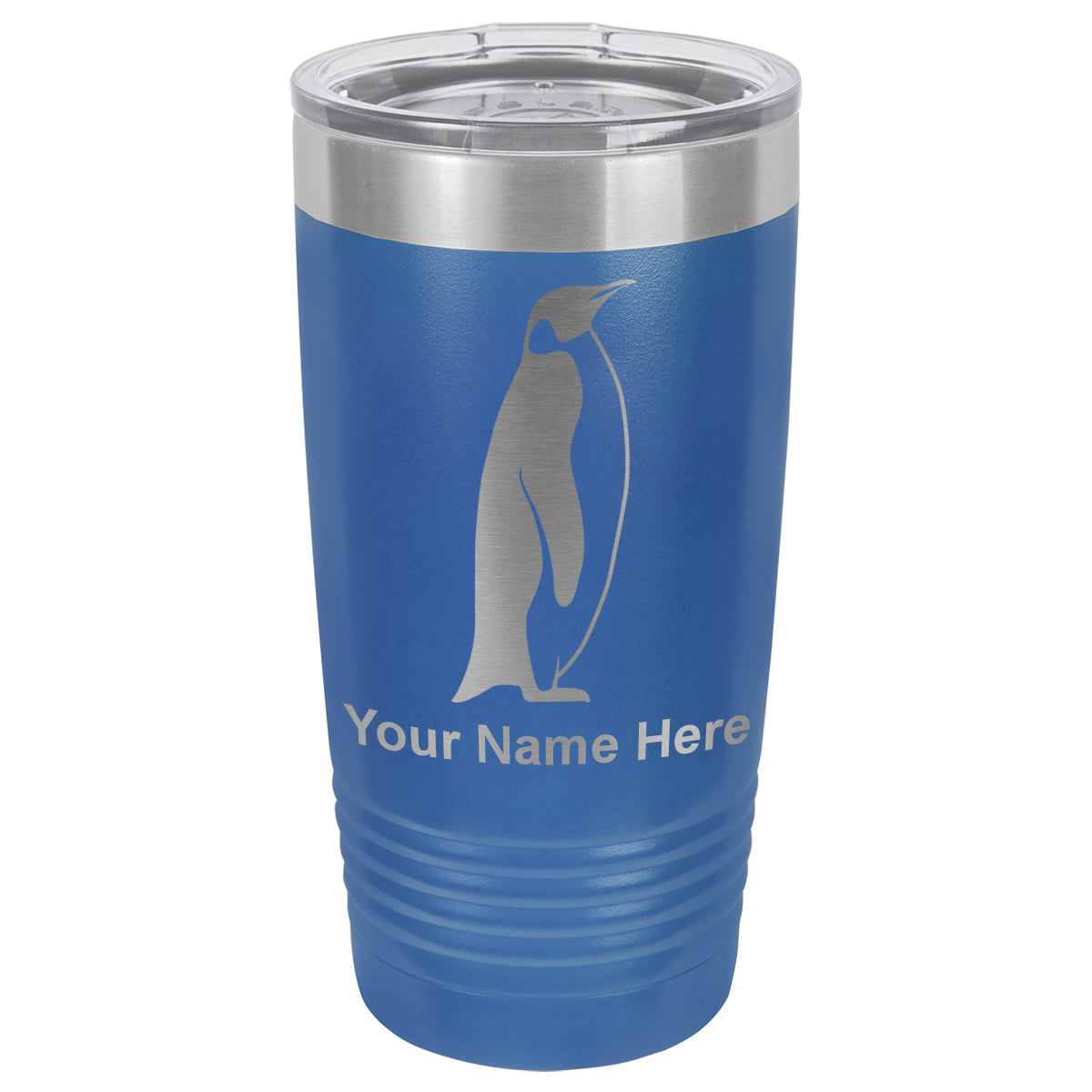 20oz Vacuum Insulated Tumbler Mug, Penguin, Personalized Engraving Included