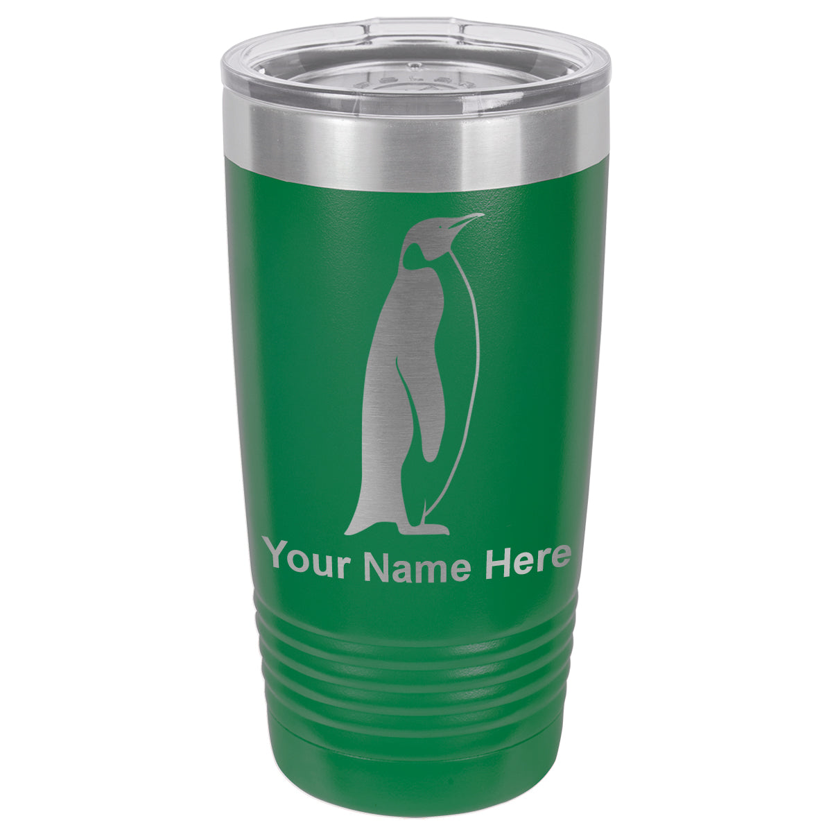 20oz Vacuum Insulated Tumbler Mug, Penguin, Personalized Engraving Included