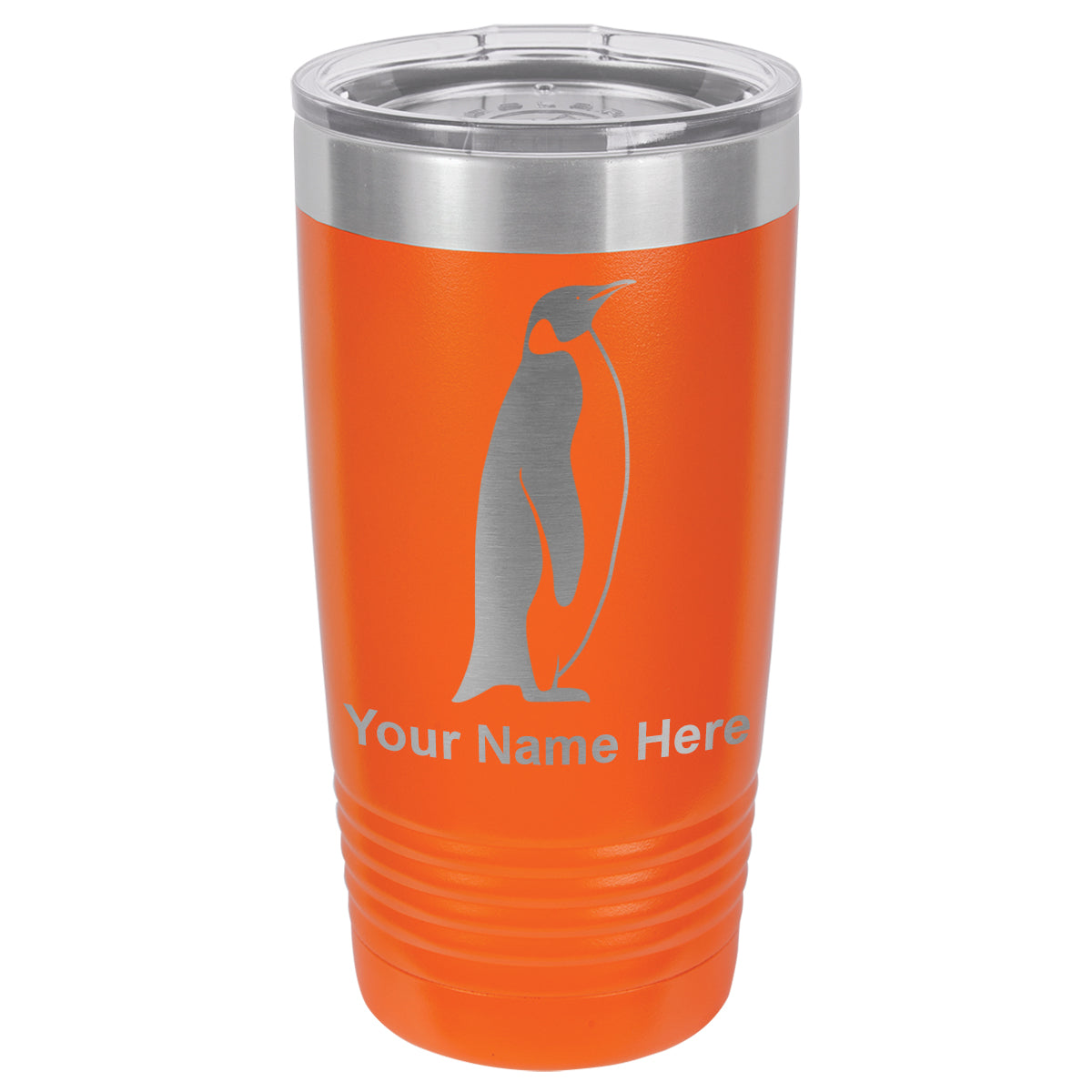 20oz Vacuum Insulated Tumbler Mug, Penguin, Personalized Engraving Included