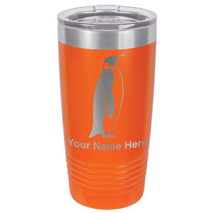 20oz Vacuum Insulated Tumbler Mug, Penguin, Personalized Engraving Included