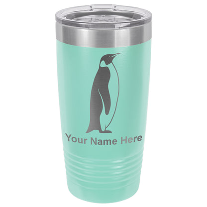 20oz Vacuum Insulated Tumbler Mug, Penguin, Personalized Engraving Included