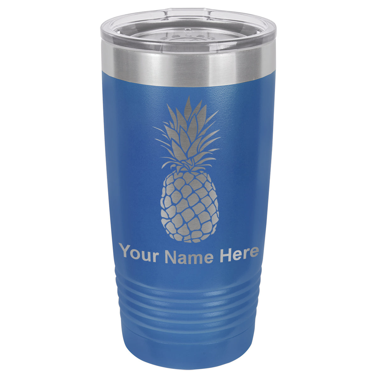 20oz Vacuum Insulated Tumbler Mug, Pineapple, Personalized Engraving Included