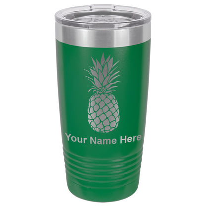 20oz Vacuum Insulated Tumbler Mug, Pineapple, Personalized Engraving Included