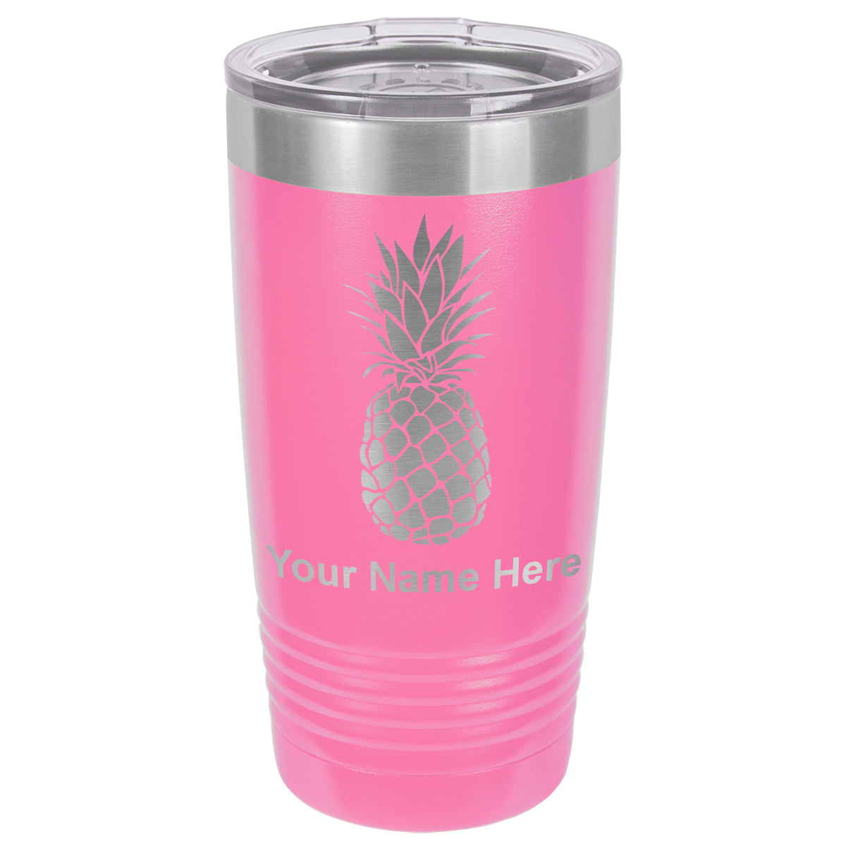20oz Vacuum Insulated Tumbler Mug, Pineapple, Personalized Engraving Included