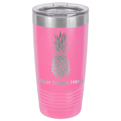 20oz Vacuum Insulated Tumbler Mug, Pineapple, Personalized Engraving Included