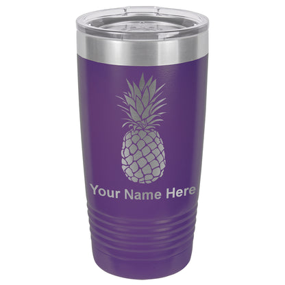 20oz Vacuum Insulated Tumbler Mug, Pineapple, Personalized Engraving Included