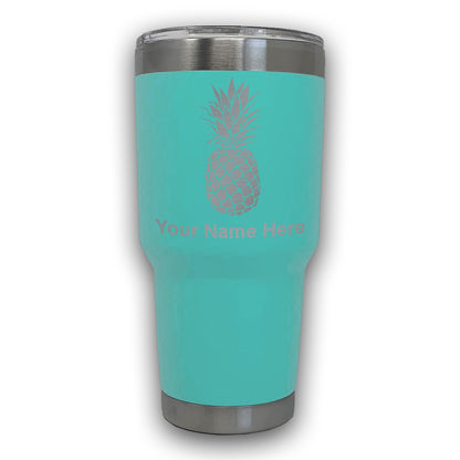 LaserGram 30oz Tumbler Mug, Pineapple, Personalized Engraving Included
