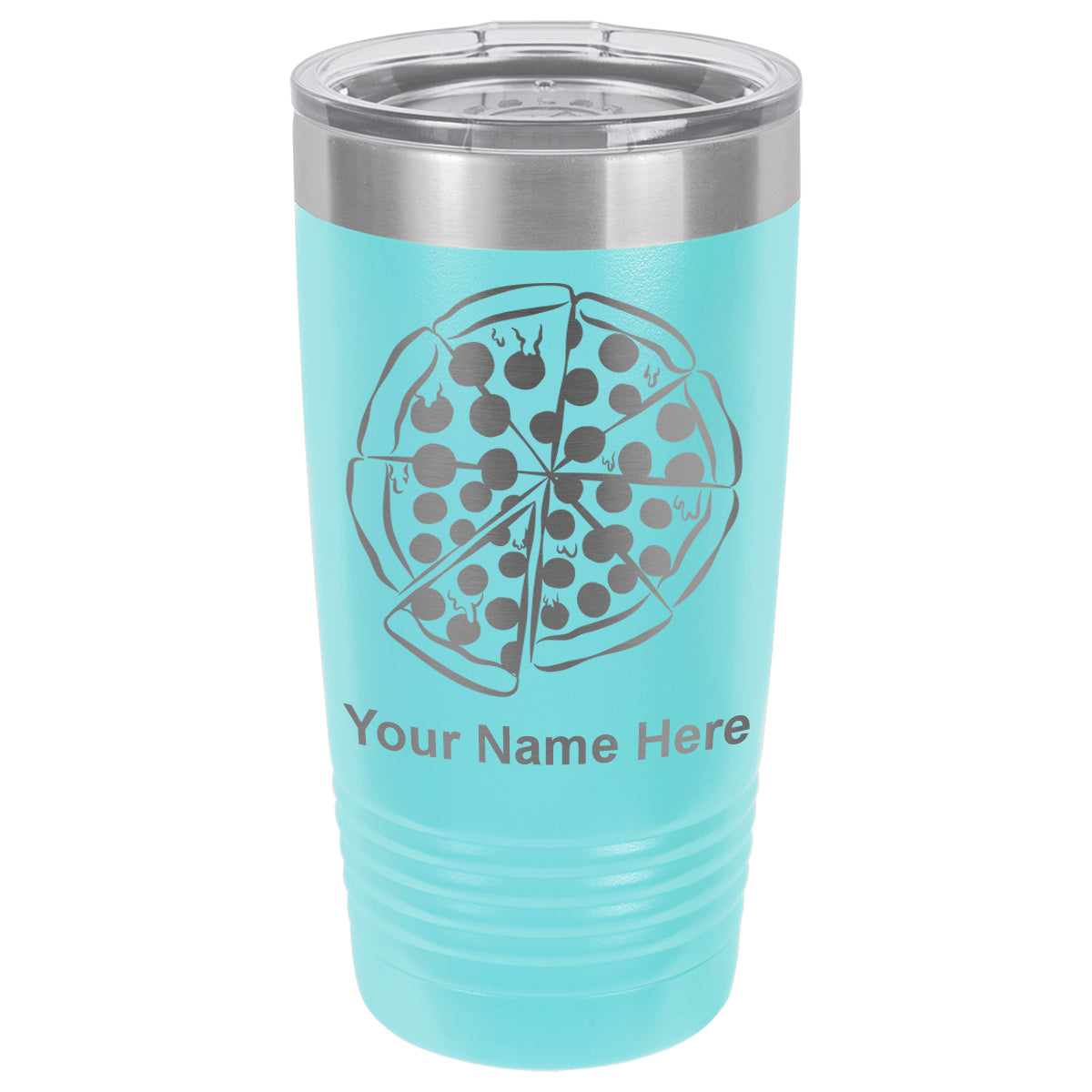 20oz Vacuum Insulated Tumbler Mug, Pizza, Personalized Engraving Included