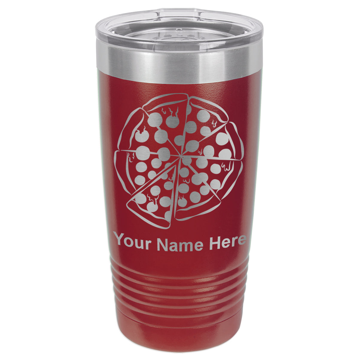 20oz Vacuum Insulated Tumbler Mug, Pizza, Personalized Engraving Included