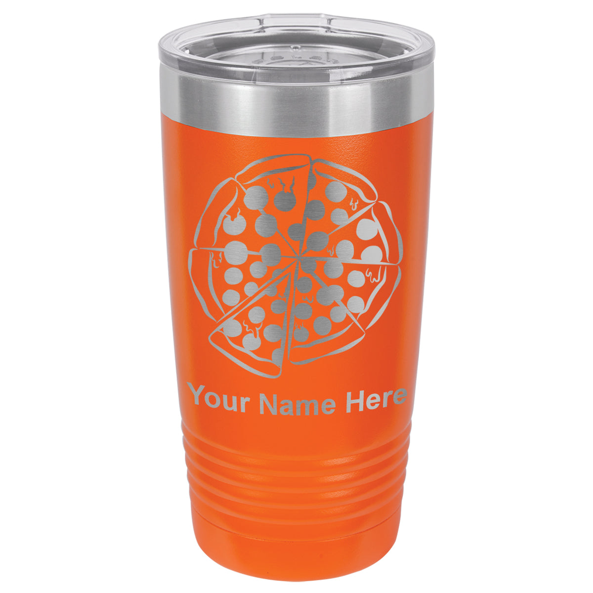20oz Vacuum Insulated Tumbler Mug, Pizza, Personalized Engraving Included