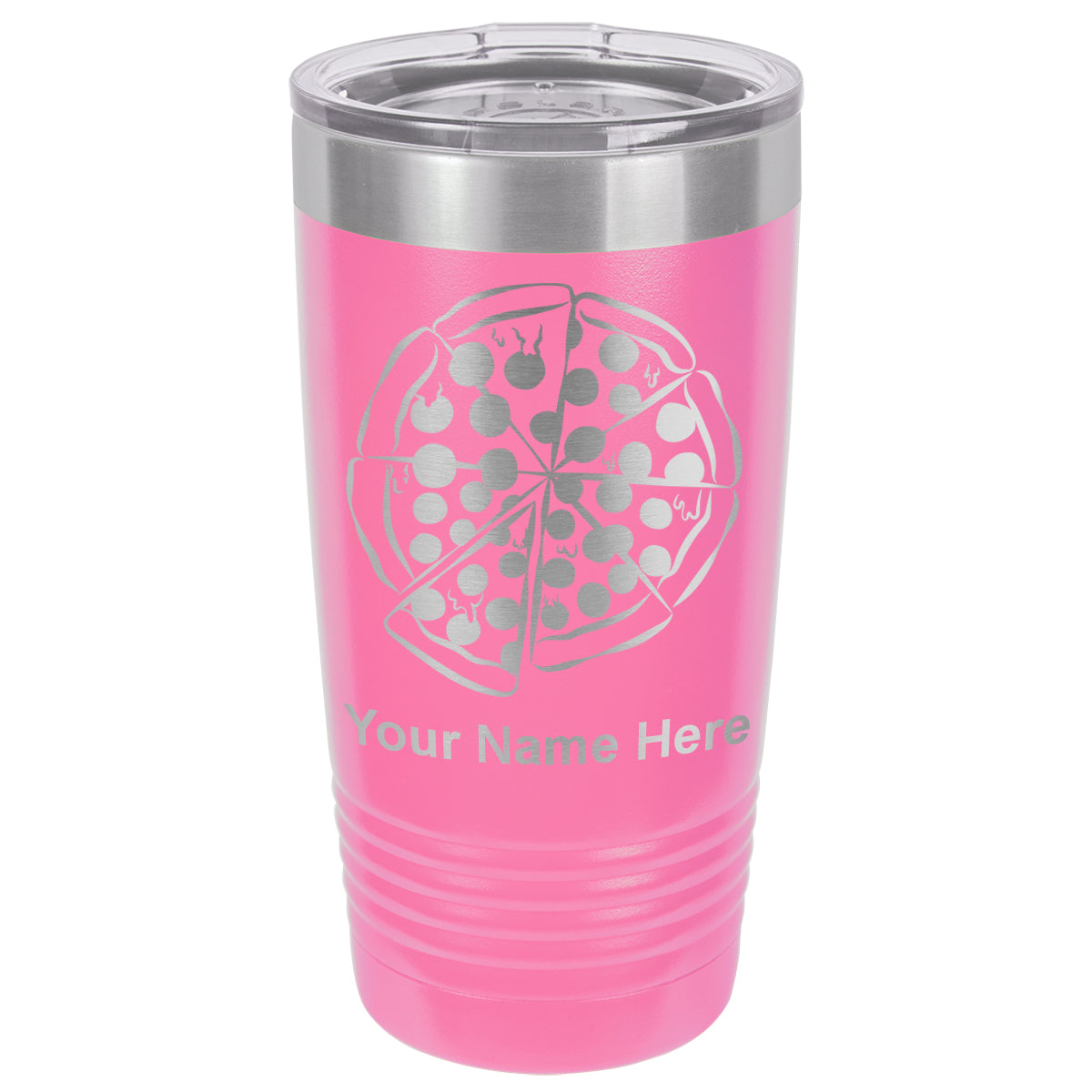 20oz Vacuum Insulated Tumbler Mug, Pizza, Personalized Engraving Included