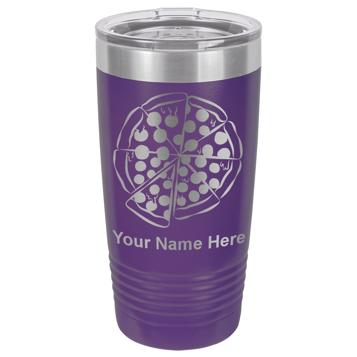 20oz Vacuum Insulated Tumbler Mug, Pizza, Personalized Engraving Included