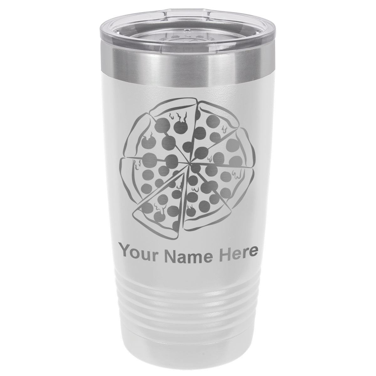 20oz Vacuum Insulated Tumbler Mug, Pizza, Personalized Engraving Included