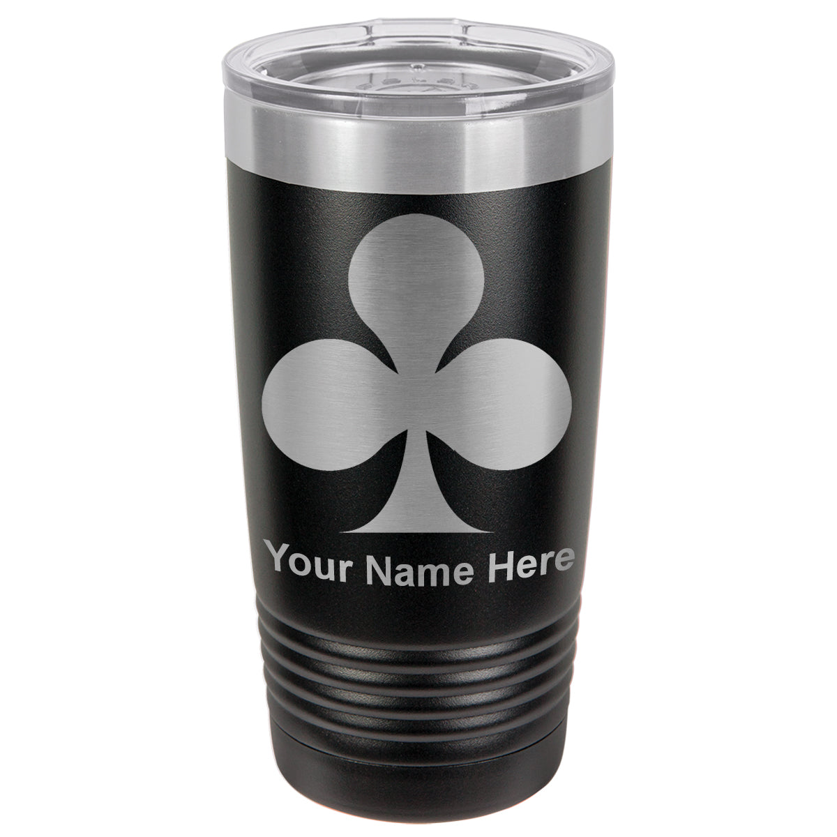 20oz Vacuum Insulated Tumbler Mug, Poker Clubs, Personalized Engraving Included