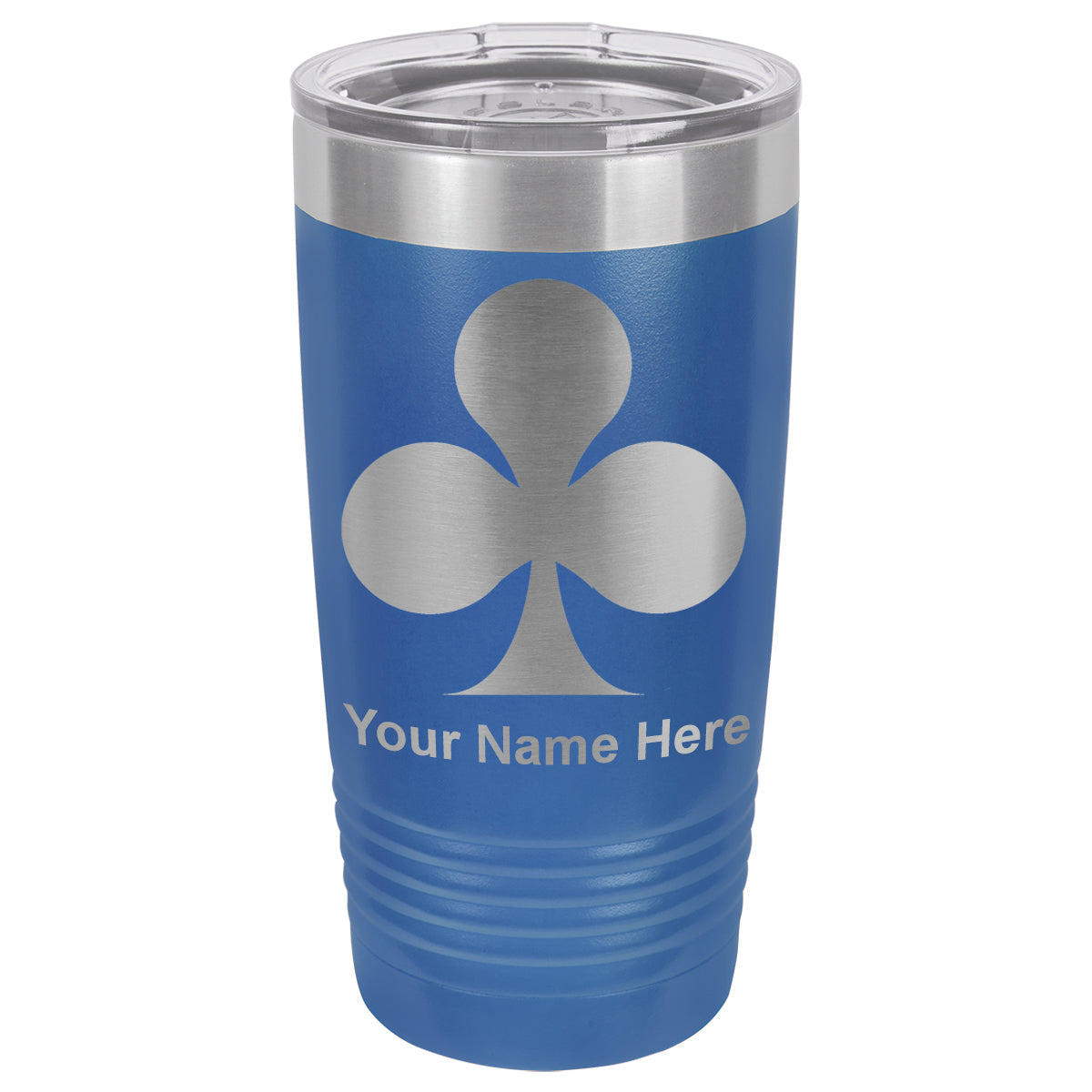 20oz Vacuum Insulated Tumbler Mug, Poker Clubs, Personalized Engraving Included