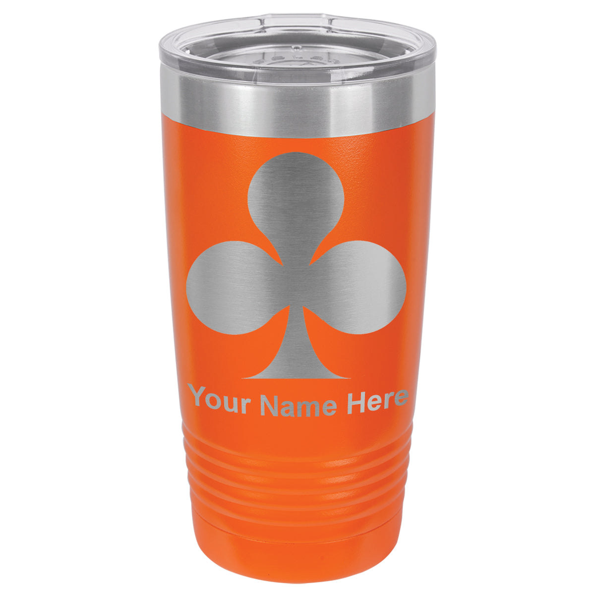20oz Vacuum Insulated Tumbler Mug, Poker Clubs, Personalized Engraving Included