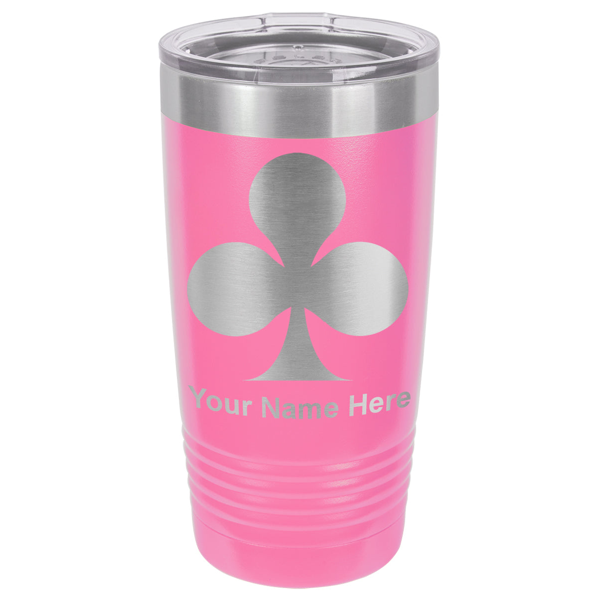 20oz Vacuum Insulated Tumbler Mug, Poker Clubs, Personalized Engraving Included