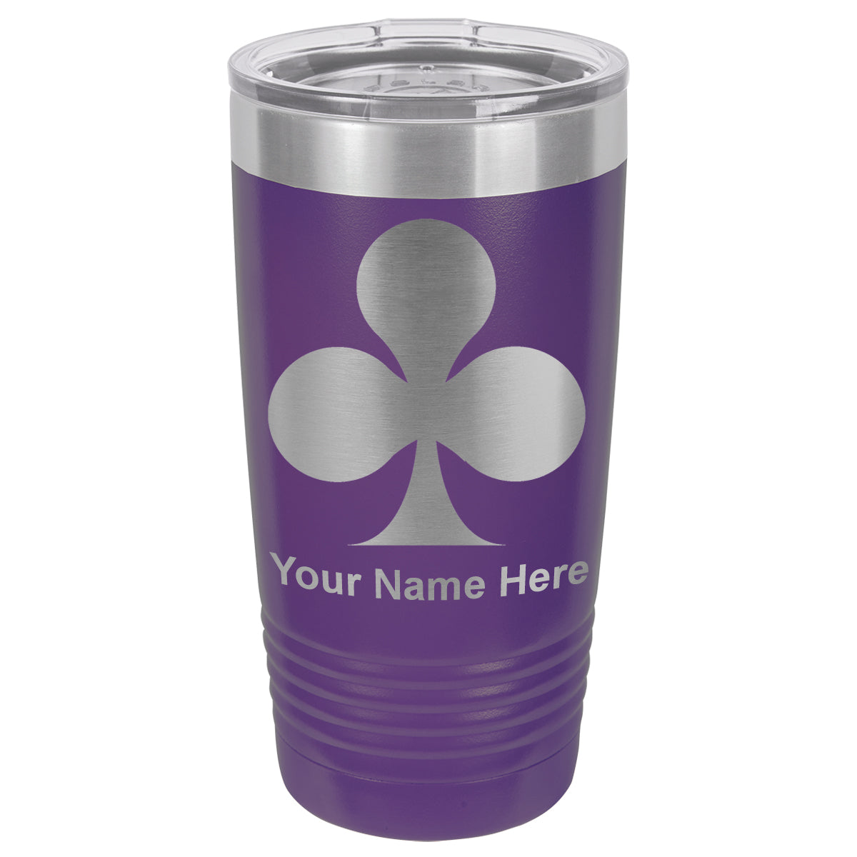 20oz Vacuum Insulated Tumbler Mug, Poker Clubs, Personalized Engraving Included
