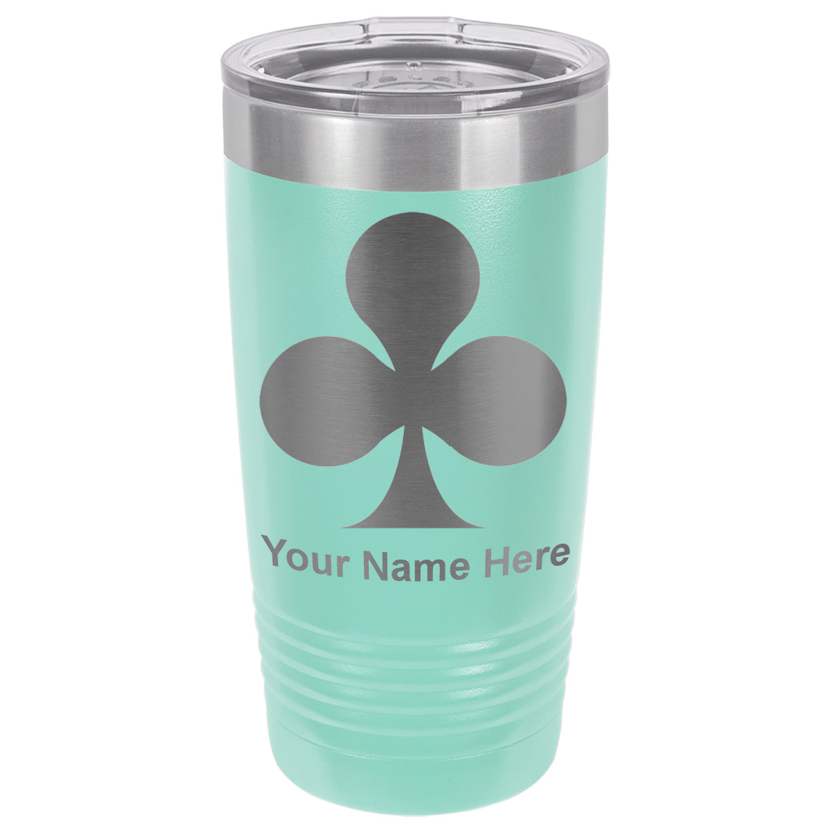 20oz Vacuum Insulated Tumbler Mug, Poker Clubs, Personalized Engraving Included