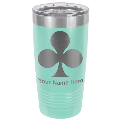 20oz Vacuum Insulated Tumbler Mug, Poker Clubs, Personalized Engraving Included
