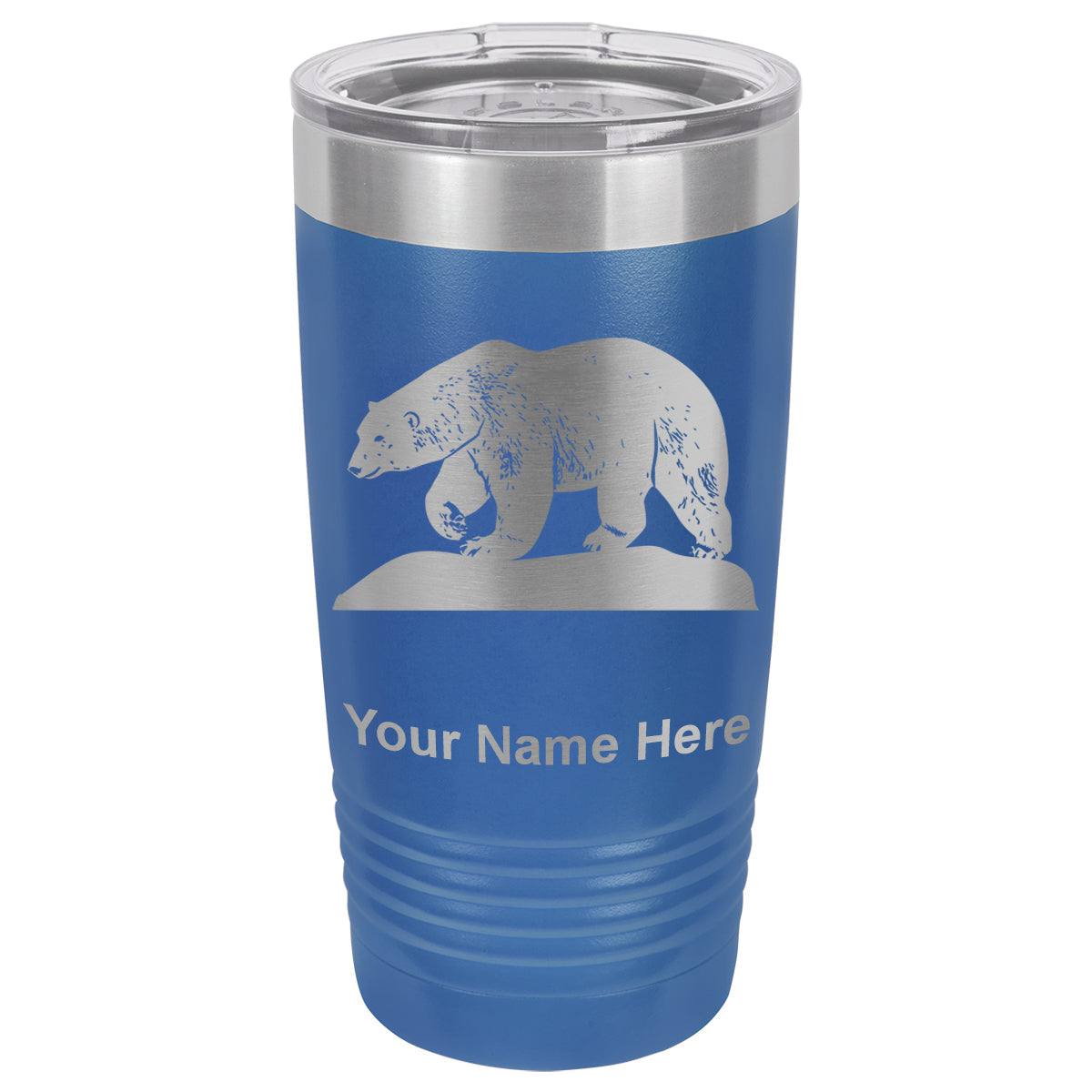20oz Vacuum Insulated Tumbler Mug, Polar Bear, Personalized Engraving Included