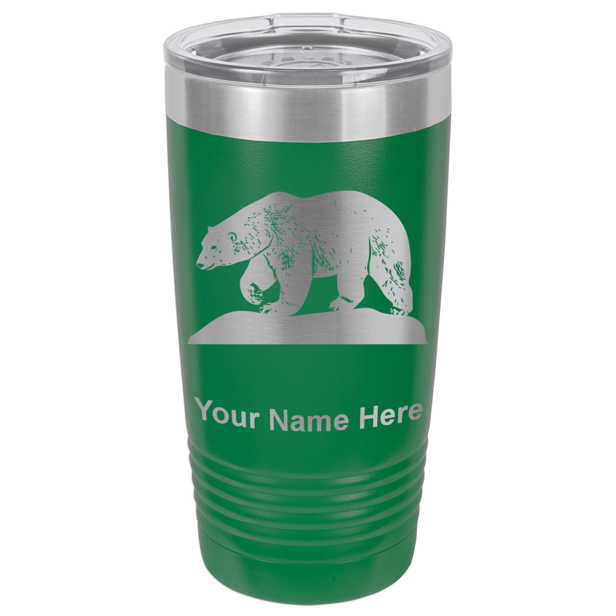 20oz Vacuum Insulated Tumbler Mug, Polar Bear, Personalized Engraving Included