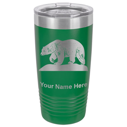20oz Vacuum Insulated Tumbler Mug, Polar Bear, Personalized Engraving Included