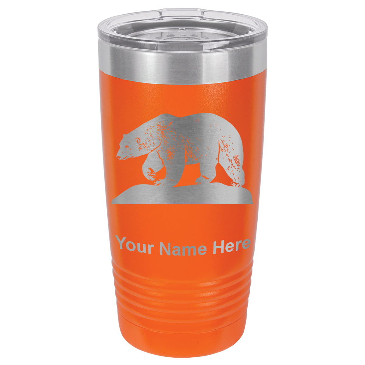 20oz Vacuum Insulated Tumbler Mug, Polar Bear, Personalized Engraving Included
