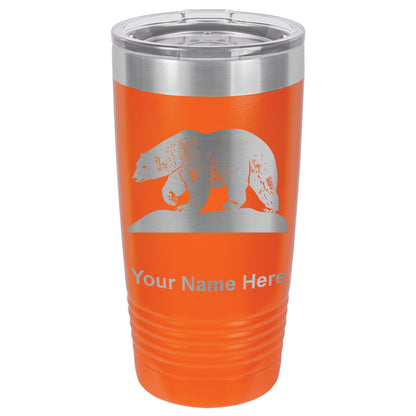 20oz Vacuum Insulated Tumbler Mug, Polar Bear, Personalized Engraving Included