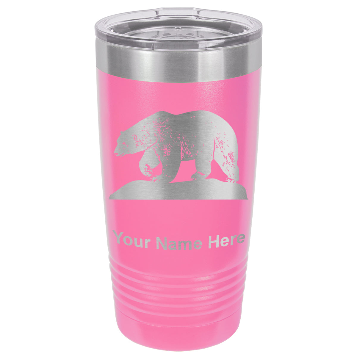 20oz Vacuum Insulated Tumbler Mug, Polar Bear, Personalized Engraving Included