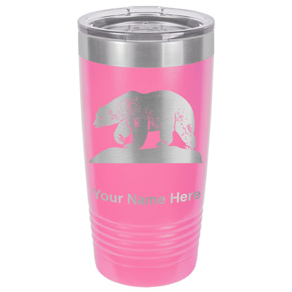 20oz Vacuum Insulated Tumbler Mug, Polar Bear, Personalized Engraving Included