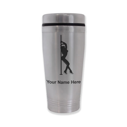 Commuter Travel Mug, Pole Dancer, Personalized Engraving Included