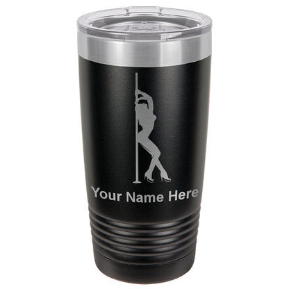 20oz Vacuum Insulated Tumbler Mug, Pole Dancer, Personalized Engraving Included