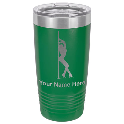 20oz Vacuum Insulated Tumbler Mug, Pole Dancer, Personalized Engraving Included