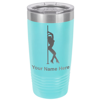 20oz Vacuum Insulated Tumbler Mug, Pole Dancer, Personalized Engraving Included