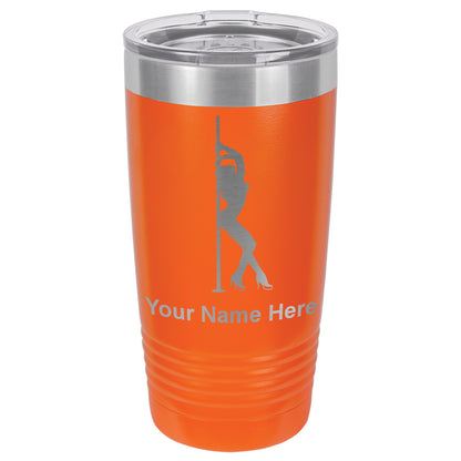 20oz Vacuum Insulated Tumbler Mug, Pole Dancer, Personalized Engraving Included