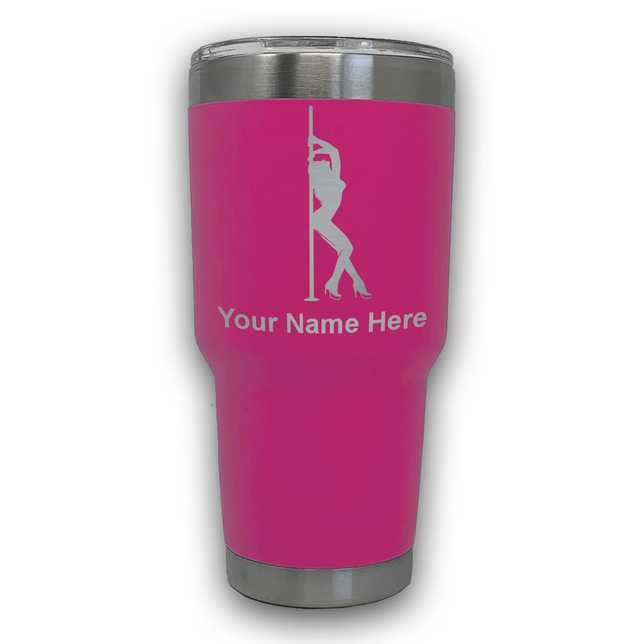 LaserGram 30oz Tumbler Mug, Pole Dancer, Personalized Engraving Included